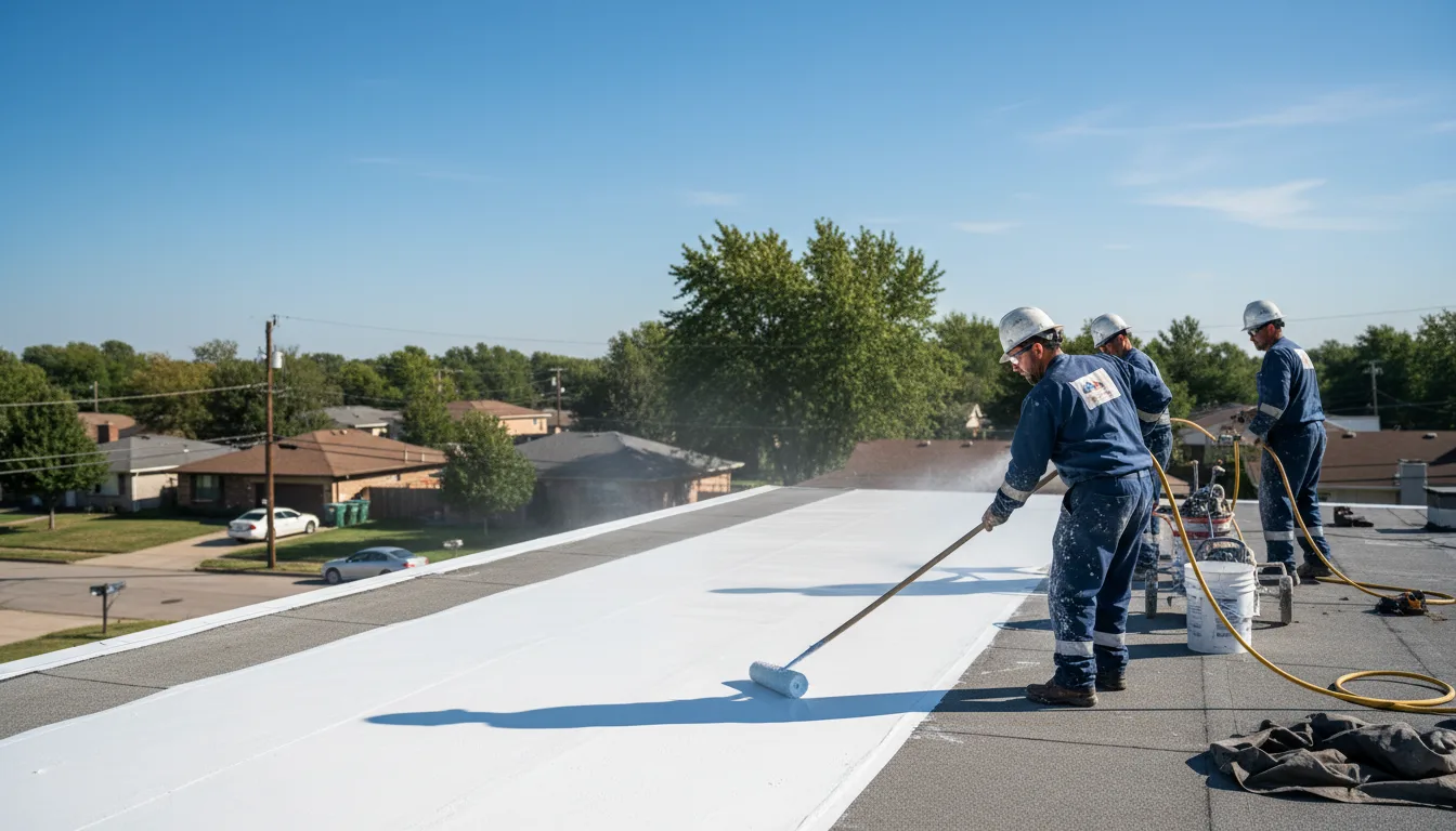 Commercial roof coating in Melissa, TX near me